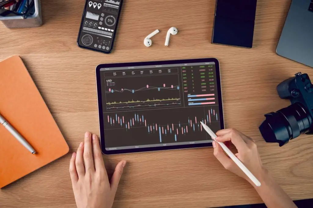GPOX Stock Market Exchange Tablet Concept